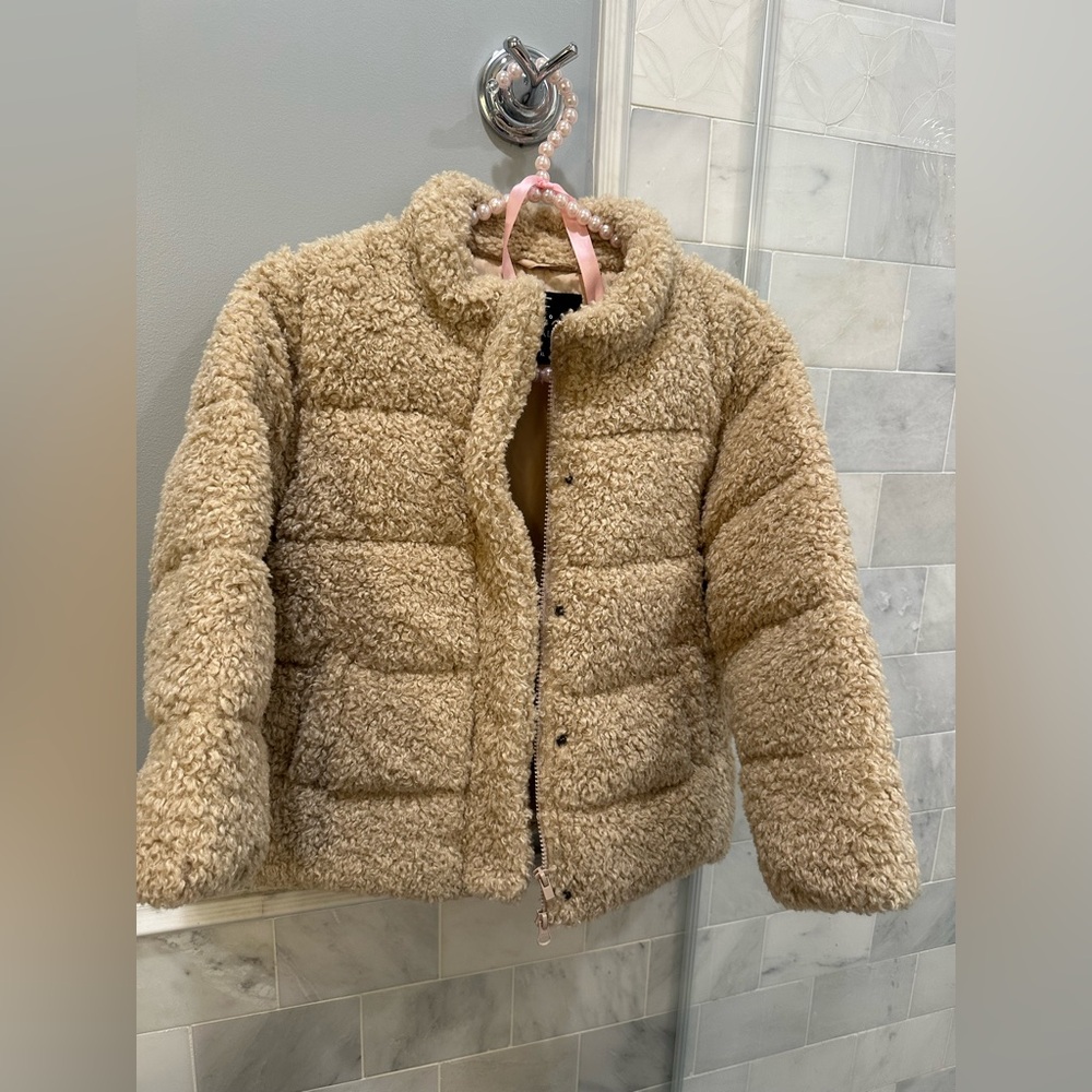 Unreal Fur Kids Tan Puffer Jacket